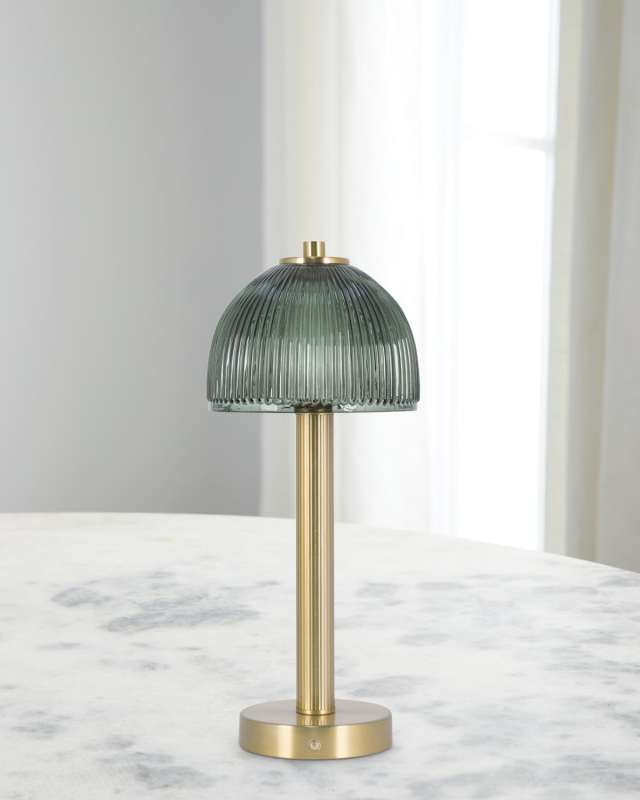 Glass Rechargeable 16.5" Table Lamp